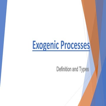 Exogenic processes