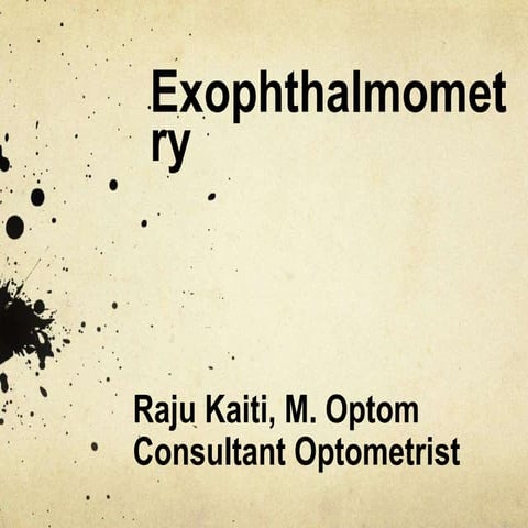 Exophthalmometry