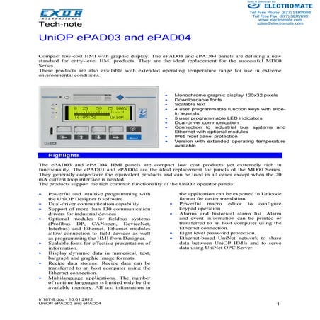 Exor e pap03_epad04_specsheet
