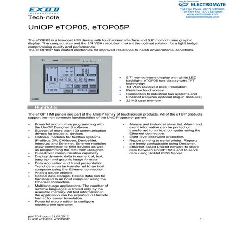 Exor e top05_specsheet