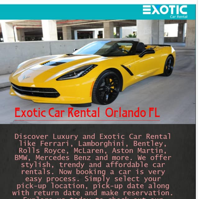 Exotic Car Rental Orlando FL PDF