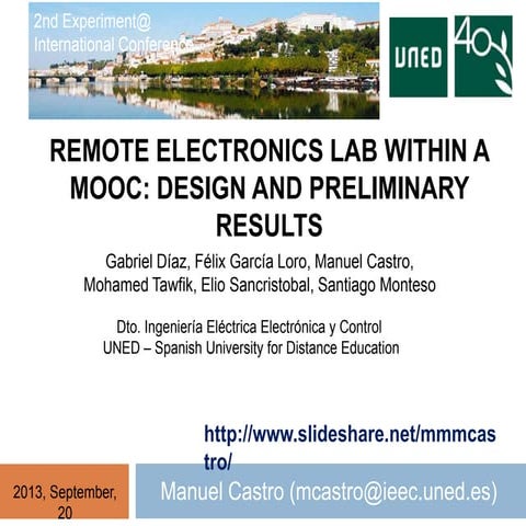 Remote electronics lab within a MOOC: design and preliminary results 