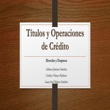 Exp. títulos y operaciones de crédito