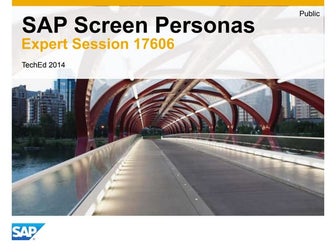SAP TechEd EXP17583 expert session SAP Screen Personas