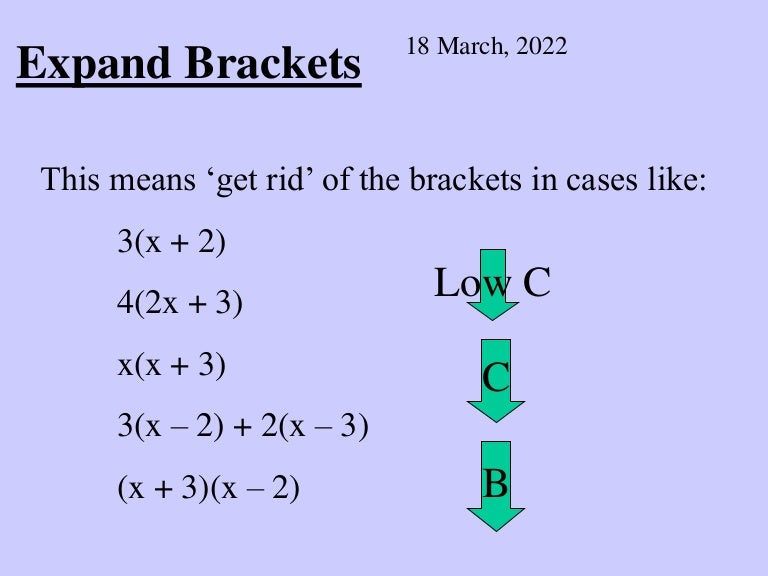 Expand brackets 4