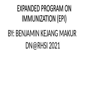 Immunisation program in india | PPTX