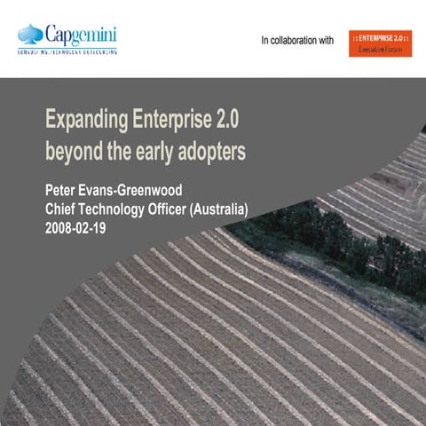 Expanding Enterprise 2.0 beyond the early adopters