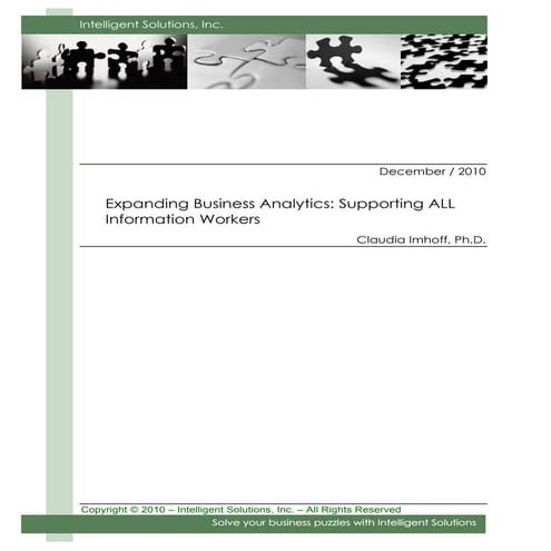"Expanding Business Analytics: Supporting ALL Information Workers"