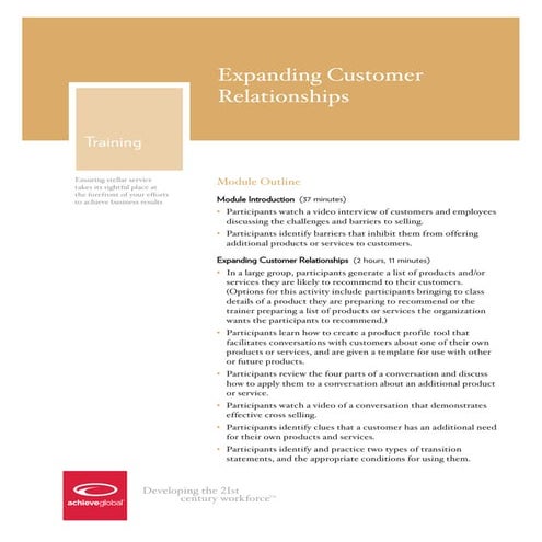 Expanding Customer Relationships