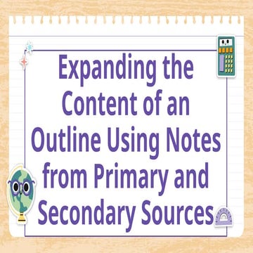 Lesson 2- Outline- primary and secondary | PPTX