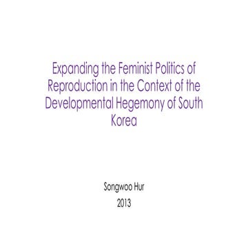 Expanding the feminist politics of reproduction in the context of the develop...