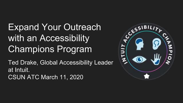 Expand your outreach with an accessibility champions program 