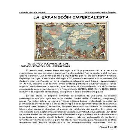 Expansión imperialista, siglo xix | DOCX