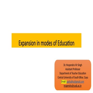modes of education and its various types