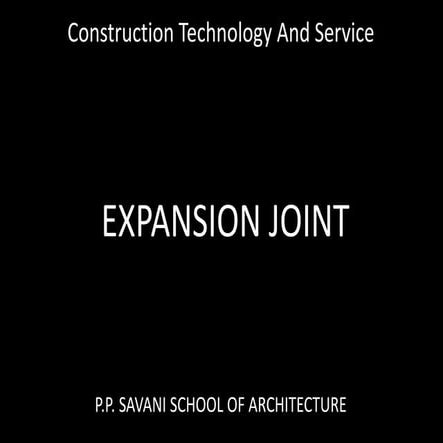 Expansion joints