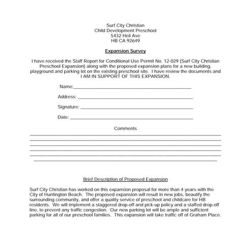 Expansion Survey Letter | PDF