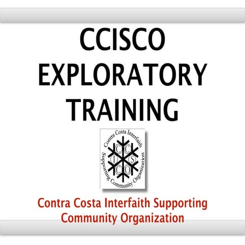 Intro to Community Organizing for New Member Congregations