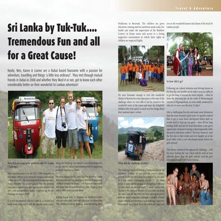 LARGE minority: Lanka Challenge - Expact magazine dubai tuk tuk