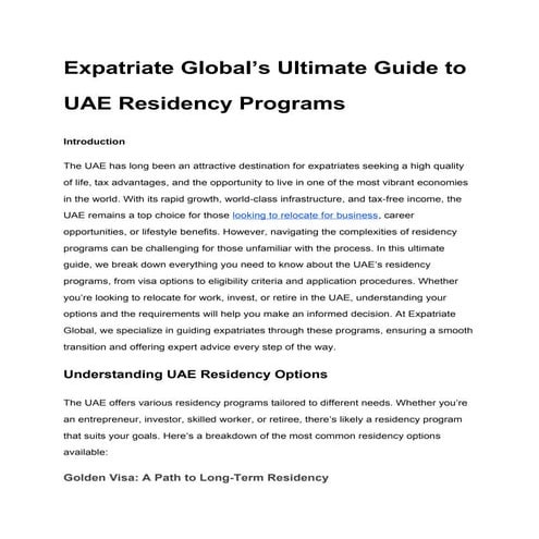 Expatriate Global’s Ultimate Guide to UAE Residency Programs.docx