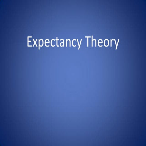 Expectancy theory 