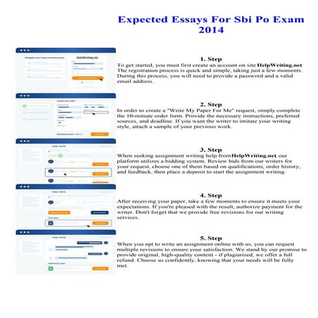 Expected Essays For Sbi Po Exam 2014