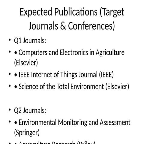 Target Journals and Conferences for Publishing in Agriculture and ...