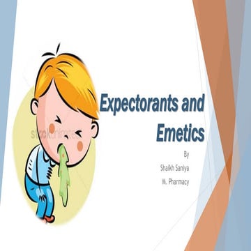 Expectorants and emetics