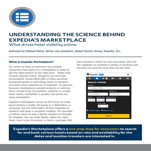Expedia marketplace White Paper April 2016