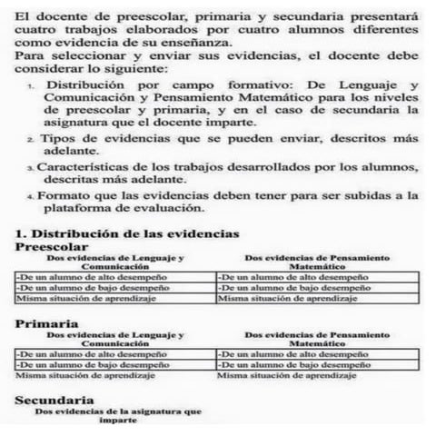 Expediente evidencias de enseñanza secundaria.