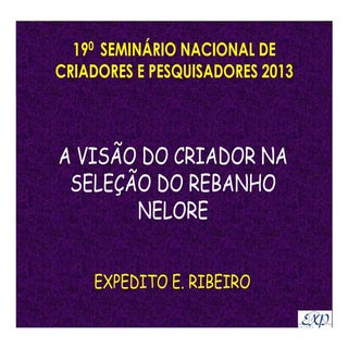A visão do Criador na Seleção do Re...