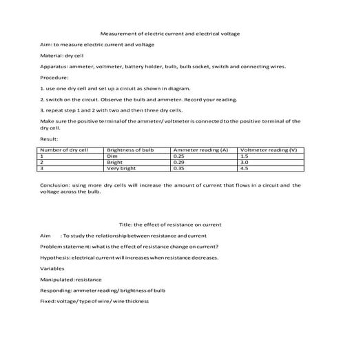 Exp effect of resistance