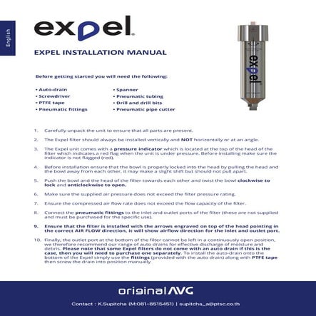 🔧 EXPEL Install Instructions – ติดตั้งง่ายใน 3 ขั้นตอน! 💨 | PDF