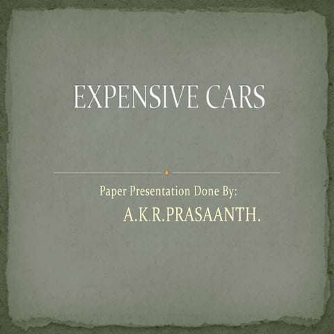 Expensive cars | PPTX