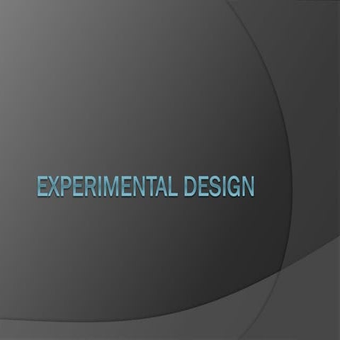 Experiementation causal research