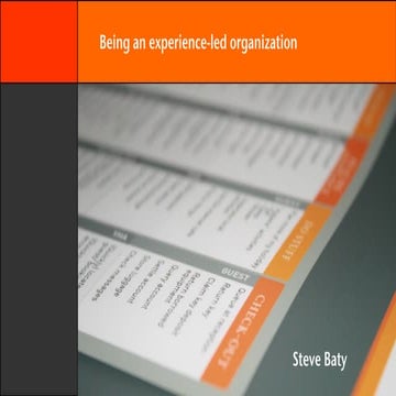 Being an experience-led organization