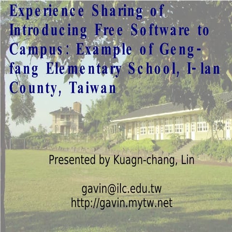 Experience Sharing of Introducing Free Software to Campus: Example of Geng-fa...