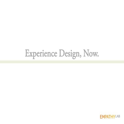 The Experience Design Process (for Responsive Design)