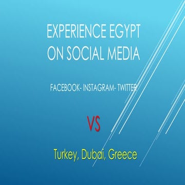 Experience egypt on social media &amp; others