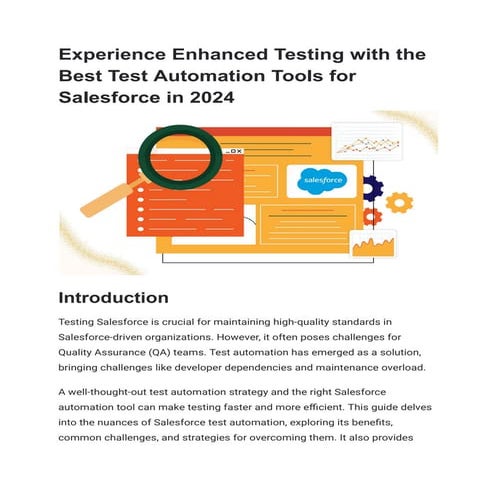 Experience Enhanced Testing with the Best Test Automation Tools for Salesforc...