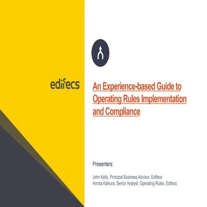 Experience guide to or implementation and compliance 2015