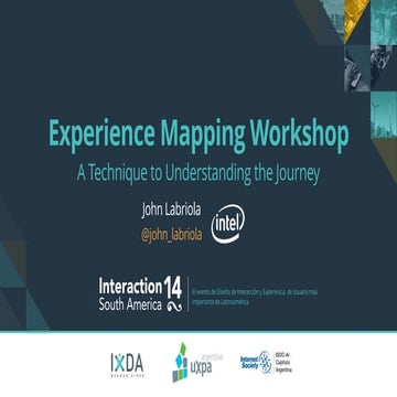 Experience Mapping Workshop Interaction South America 2014