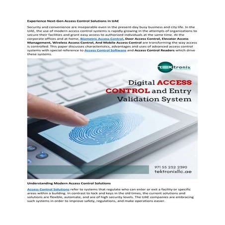 Experience Next-Gen Access Control Solutions in UAE.pdf