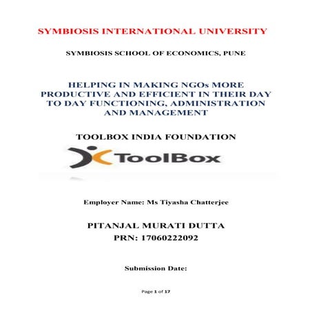 Experience of interning with an NGO in India