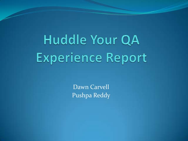 Experience Report