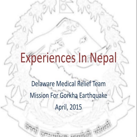 Experiences in Nepal
