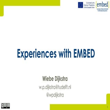 Experiences with EMBED