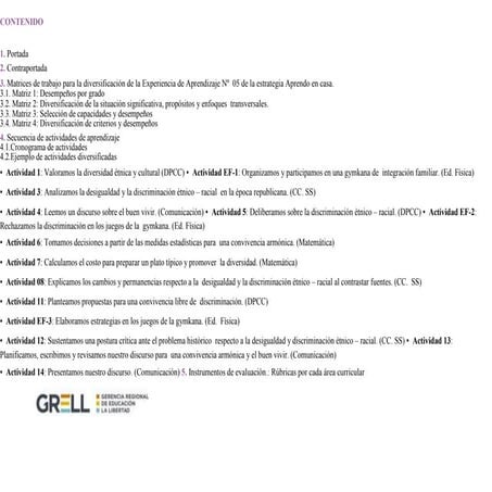 EXPERIENCIA 5 area educacion para el trabajo