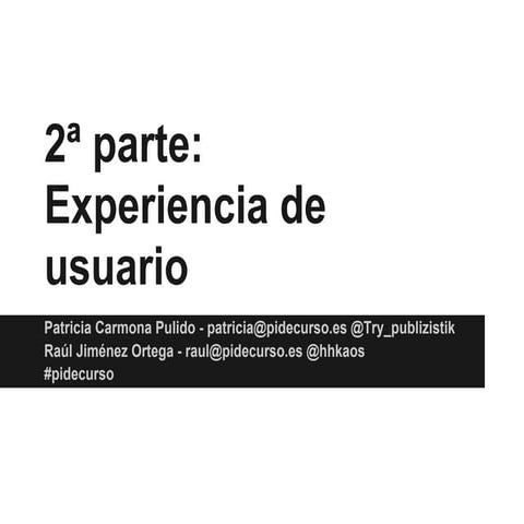 Experiencia de usuario