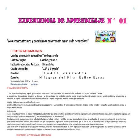 UNIDAD DE APRENDIZAJE Nº 1 - 1° GRADO MAESTRA JANET.docx