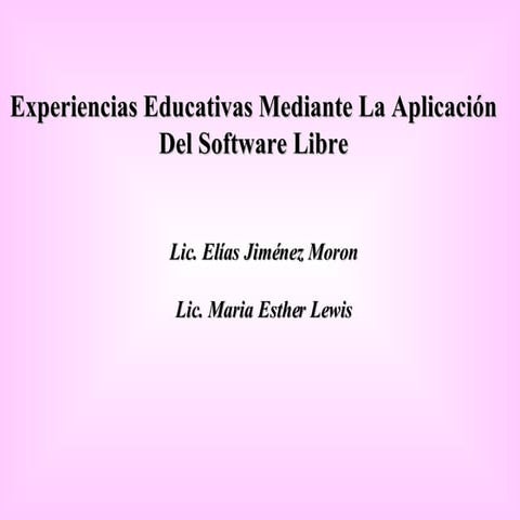 Experiencias Educativas Mediante La Aplicación 